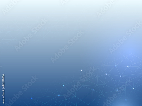 Abstract Polygonal Lines Background In Blue Color.