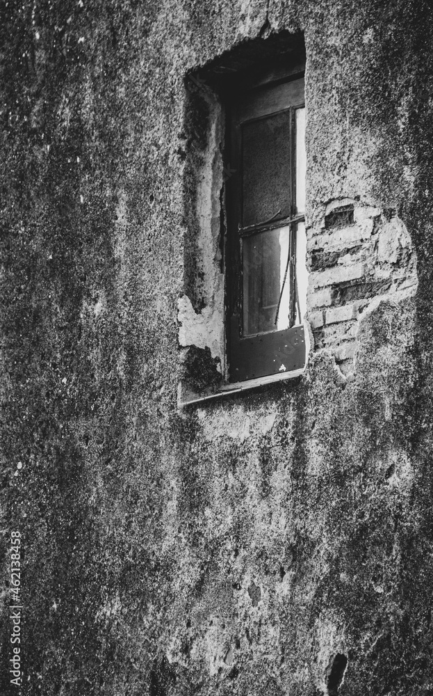 Ventana y pared vintage vieja Wall window retro old