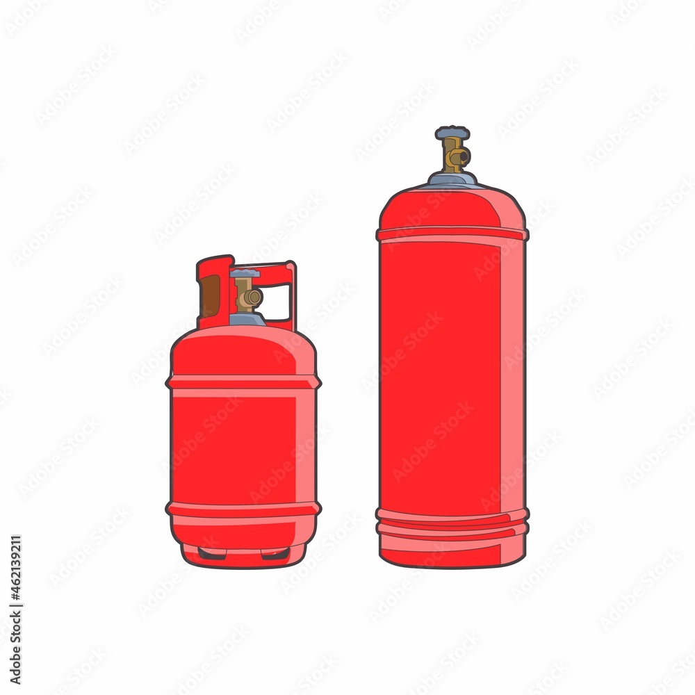 Gas cylinders. Propane. CIS. White background. Vector. Gas cylinders. Propane. CIS. White background. Vector.
