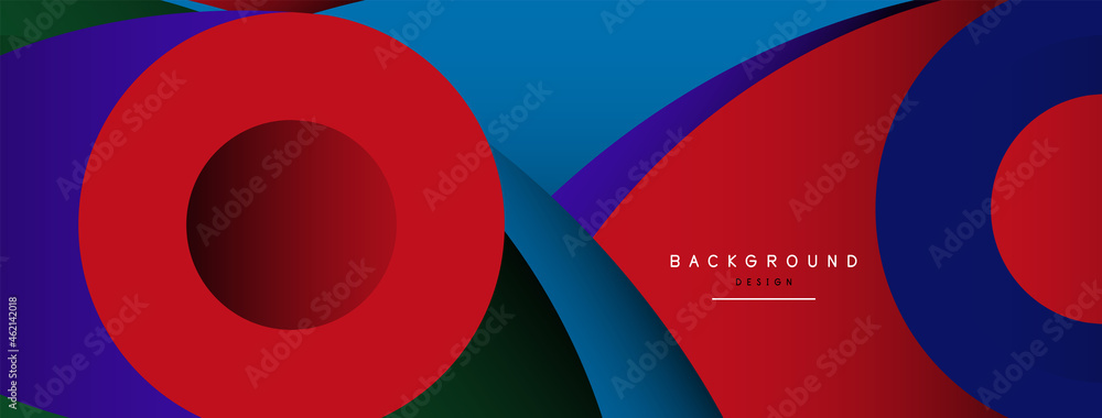 Abstract background. Minimal geometric circles and round style shapes with deep shadow effects. Trendy technology business template for wallpaper banner or background Abstract background. Minimal geometric circles and round style shapes with deep shadow effects. Trendy technology business template for wallpaper banner or background