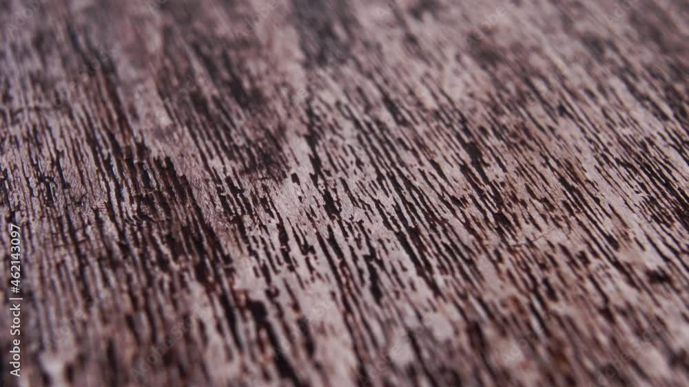 Brown wood texture close up. Dolly shot Brown wood texture close up. Dolly shot
