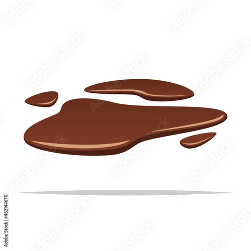 Mud puddle vector isolated illustration