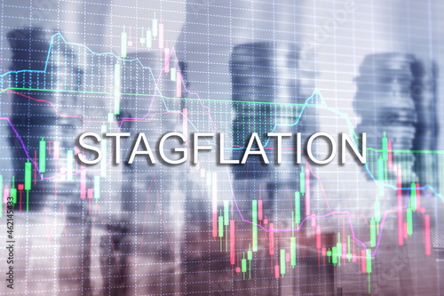 Stagflation Concept. Recession inflation Finance photo