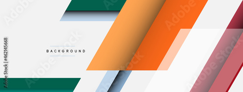 Vector background. Abstract overlapping color lines design with shadow effects. Illustration for wallpaper banner background or landing page