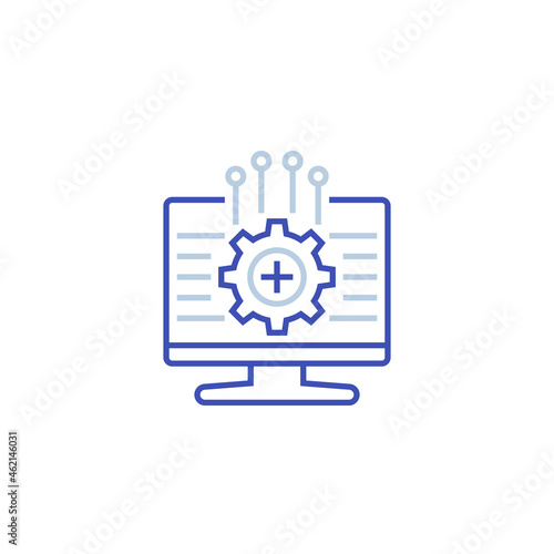 framework, vector icon in line style