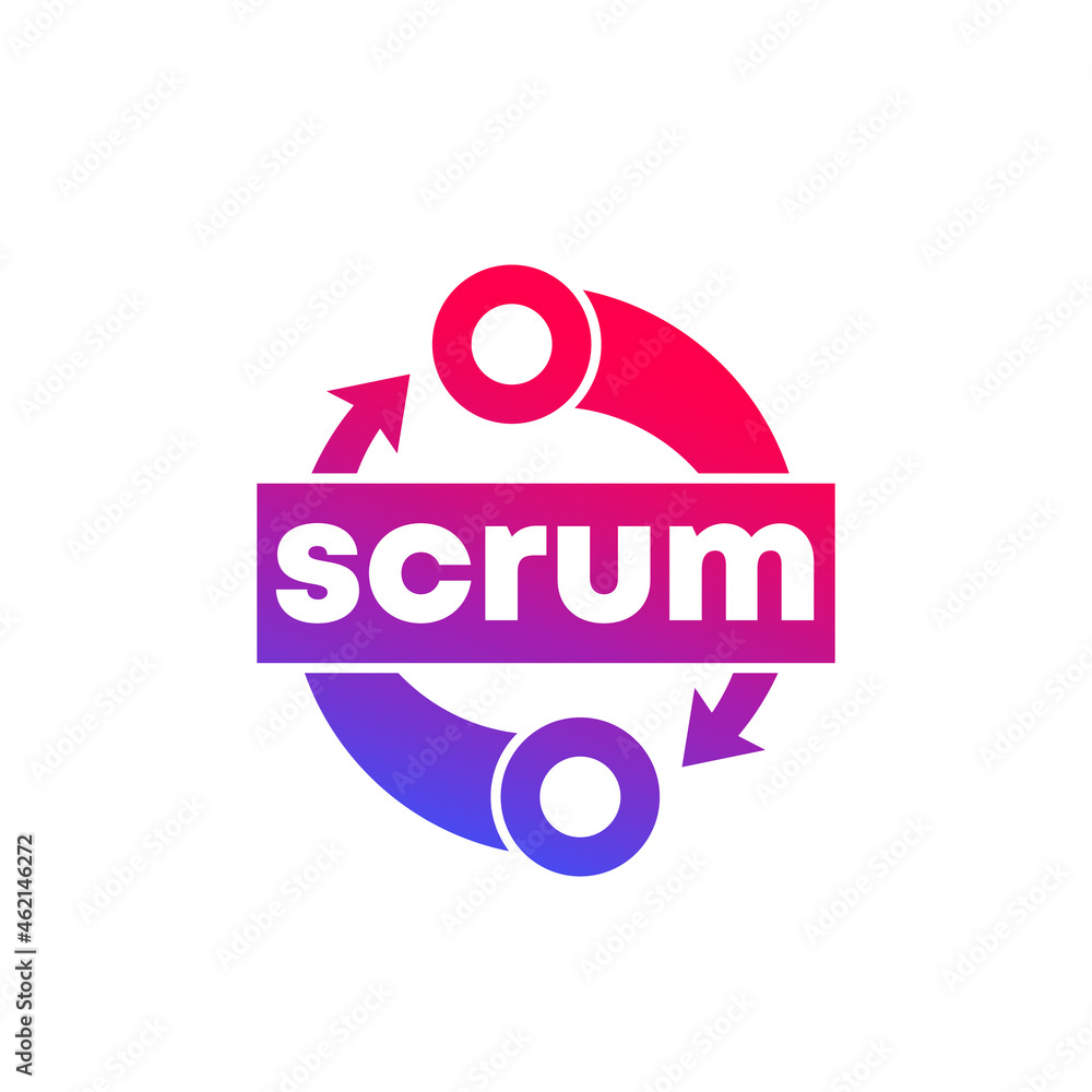 Obraz premium Scrum vector icon for web
