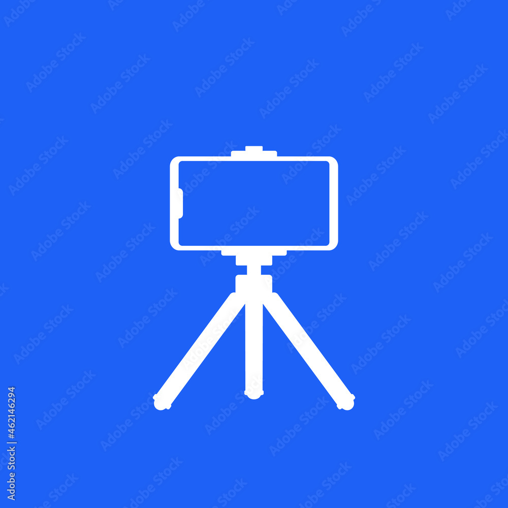 mobile phone on tripod, vector icon mobile phone on tripod, vector icon