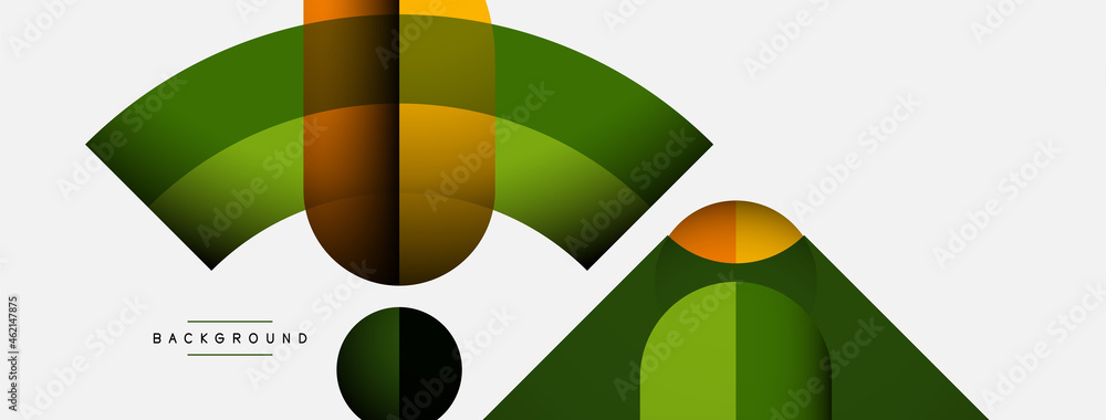 Geometric abstract background. Round shapes, circles, lines composition for wallpaper banner background or landing page Geometric abstract background. Round shapes, circles, lines composition for wallpaper banner background or landing page
