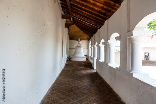 Hallway inside of the Buddhist cave temples in Dambulla, Central Sri Lanka, Sri Lanka, Asia