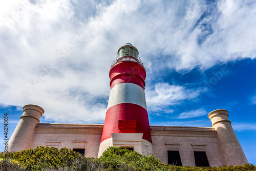 Exterior of the Lighthouse of Cape Agulhas, Western Cape, South Africa, Africa