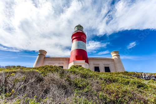 Exterior of the Lighthouse of Cape Agulhas, Western Cape, South Africa, Africa
