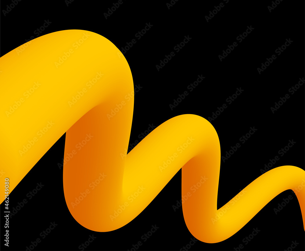 Abstract yellow blend curve colored background.