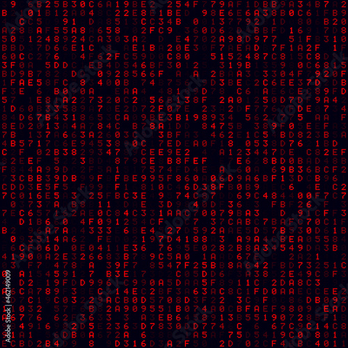 Wallpaper Mural Digital background. Red filled hexadecimal background. Medium sized seamless pattern. Neat vector illustration. Torontodigital.ca