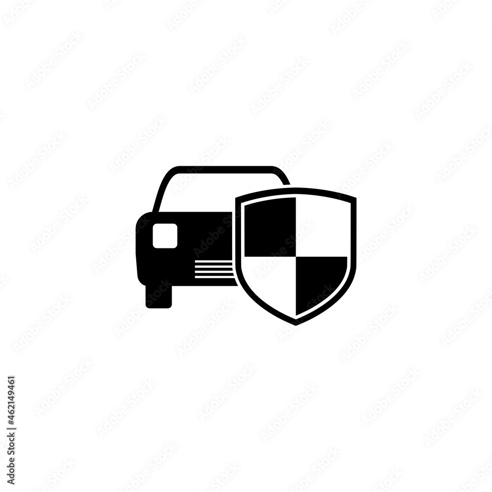 Obraz premium Car shield sign icon isolated on white background