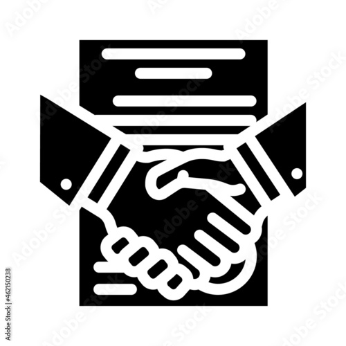 marriage contract and divorce glyph icon vector. marriage contract and divorce sign. isolated contour symbol black illustration