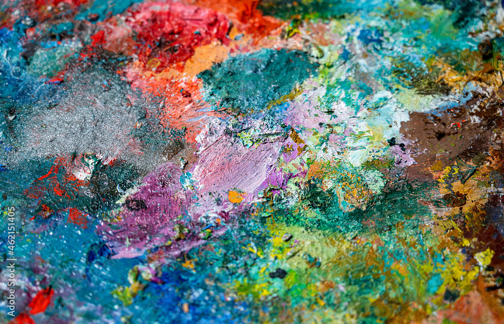 Background image of oil paint palette