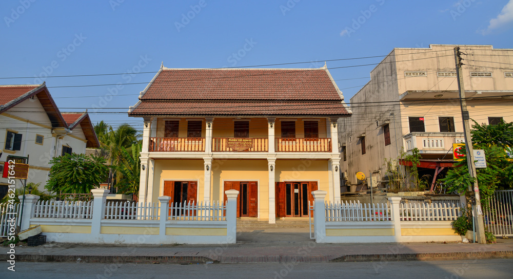 Architecture of ancient town in Luang Phrabang, Laos