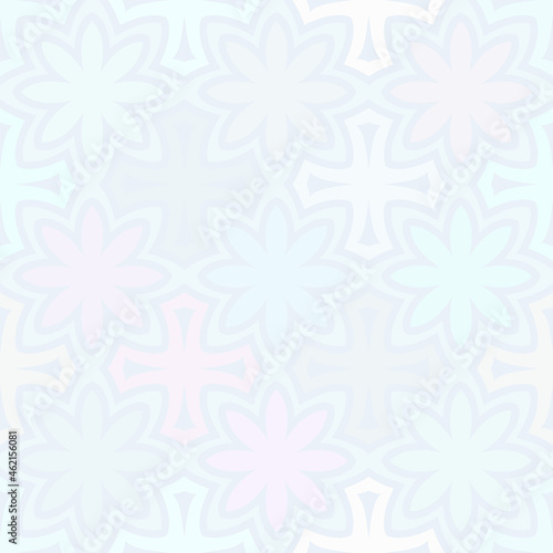 Abstract vector background Seamless light blue floral grid