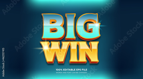 Big win text style effect	
 photo