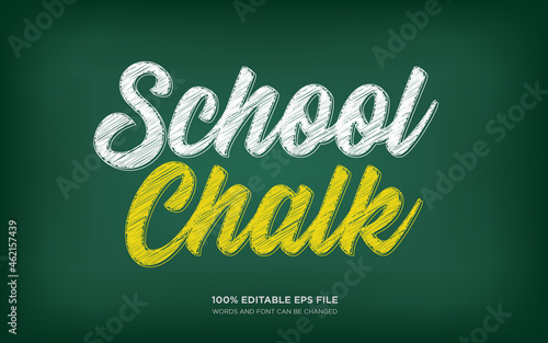 Chalk scribble editable text style effect 