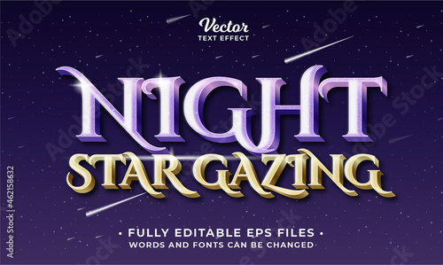 fantasy night text effect editable eps cc