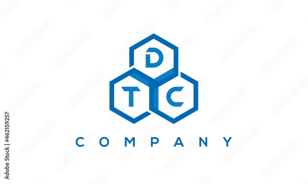 ETC three letters creative polygon hexagon logo	