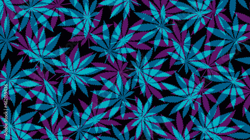 Marijuana leafs or cannabis leafs weed pattern