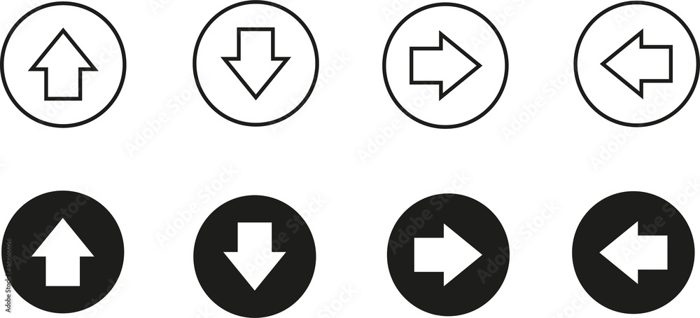 arrow sign with around circle arrow sign with around circle