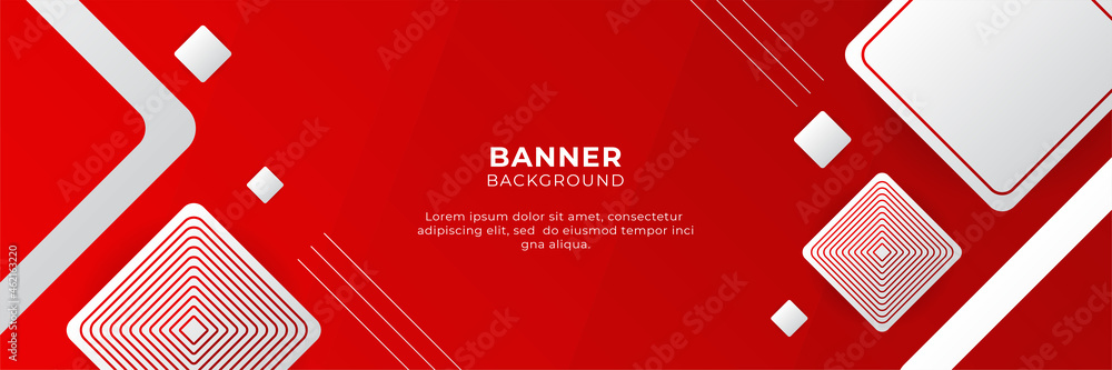 Abstract red banner background design template vector illustration with 3d overlap layer and geometric wave shapes. Polygonal abstract background, texture, advertisement layout and web page Abstract red banner background design template vector illustration with 3d overlap layer and geometric wave shapes. Polygonal abstract background, texture, advertisement layout and web page