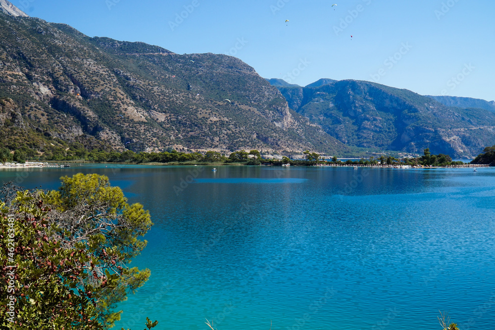 Landscapes of the Taurus Mountains in southern Turkey. Lycian Way. Somewhere between the villages of Kayakoy and Olyudeniz.   