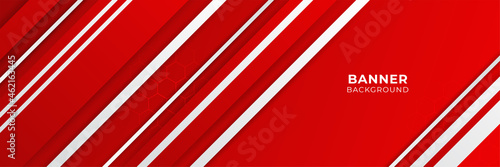Free Download Abstract red banner background design template vector illustration with 3d overlap layer and geometric wave shapes. Polygonal abstract background, texture, advertisement layout and web page - GFXLoad