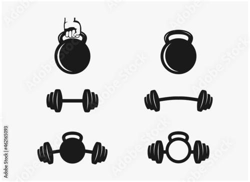 set bundle fitness gym premium vector