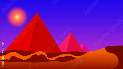 landscape with pyramids
