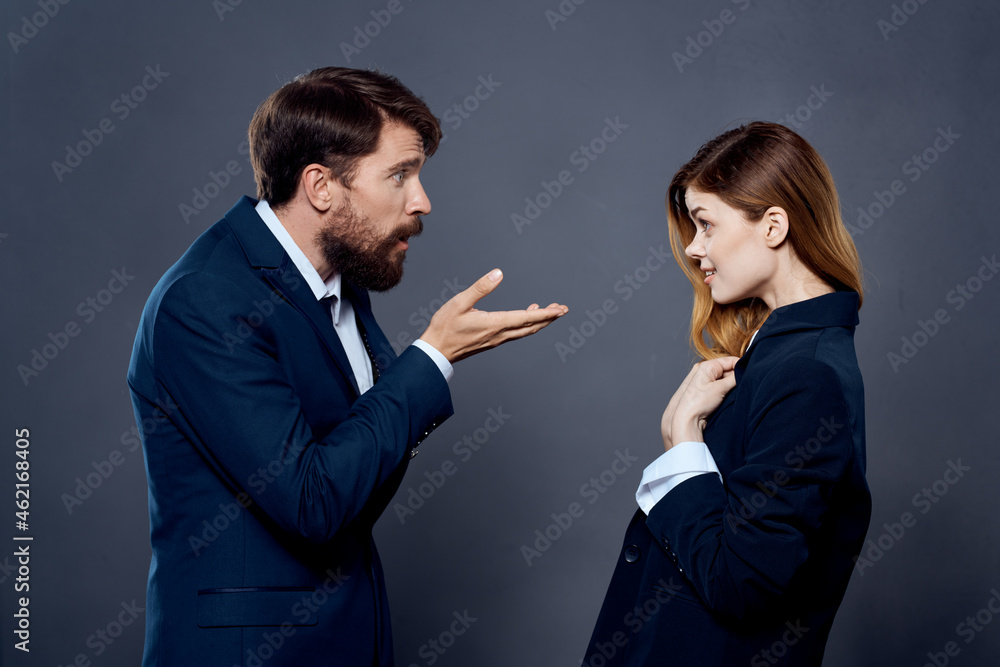 work colleagues together communication team office