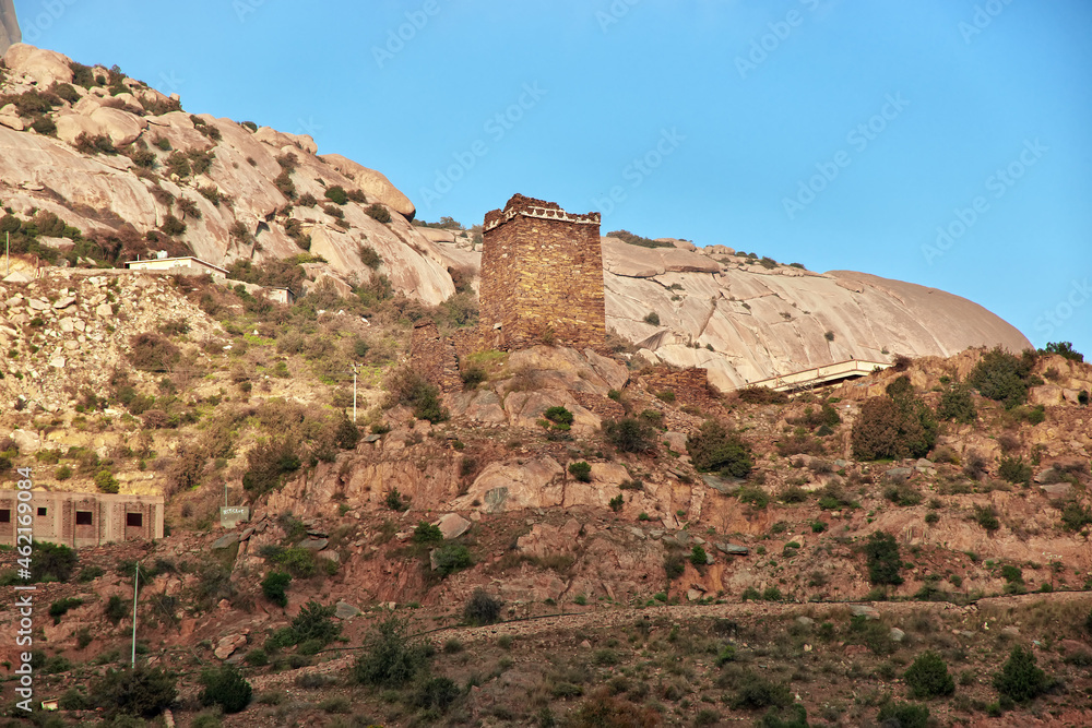 The old fort in Hejaz Mountains, Makkah Province, Saudi Arabia