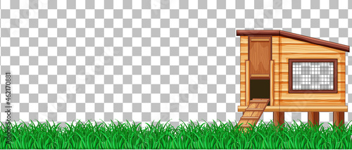 Chicken house on transparent background