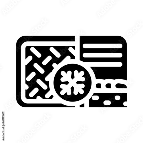 meat pie frozen dish glyph icon vector. meat pie frozen dish sign. isolated contour symbol black illustration