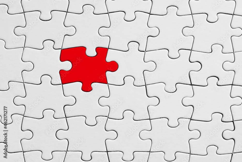 Red jigsaw puzzle piece stands out from the crowd. Diversity, unique or difference Red jigsaw puzzle piece stands out from the crowd. Diversity, unique or difference