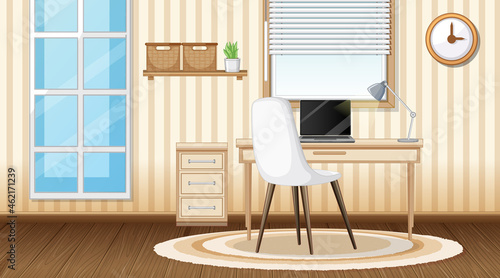 Workspace interior design at home