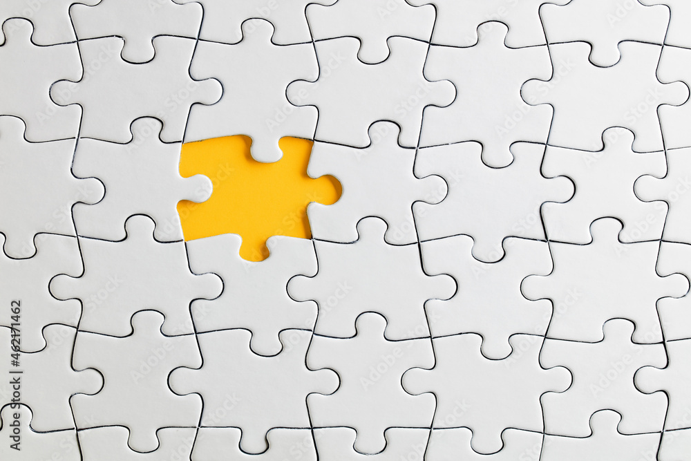 Missing puzzle piece stands out from the crowd. Diversity, unique or difference Missing puzzle piece stands out from the crowd. Diversity, unique or difference