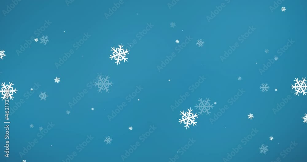 Animation of snowflake christmas pattern on blue background Animation of snowflake christmas pattern on blue background