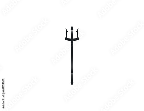 Hell, instrument, trident icon on white background. Vector illustration.
