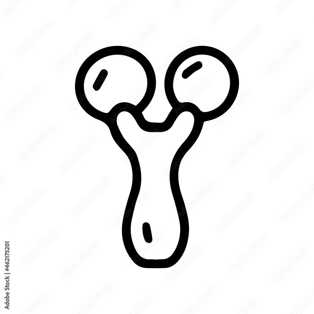 facial massager line vector doodle simple icon