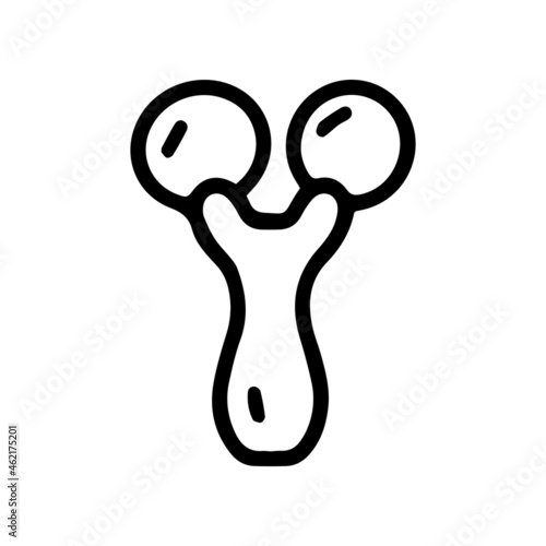 facial massager line vector doodle simple icon
