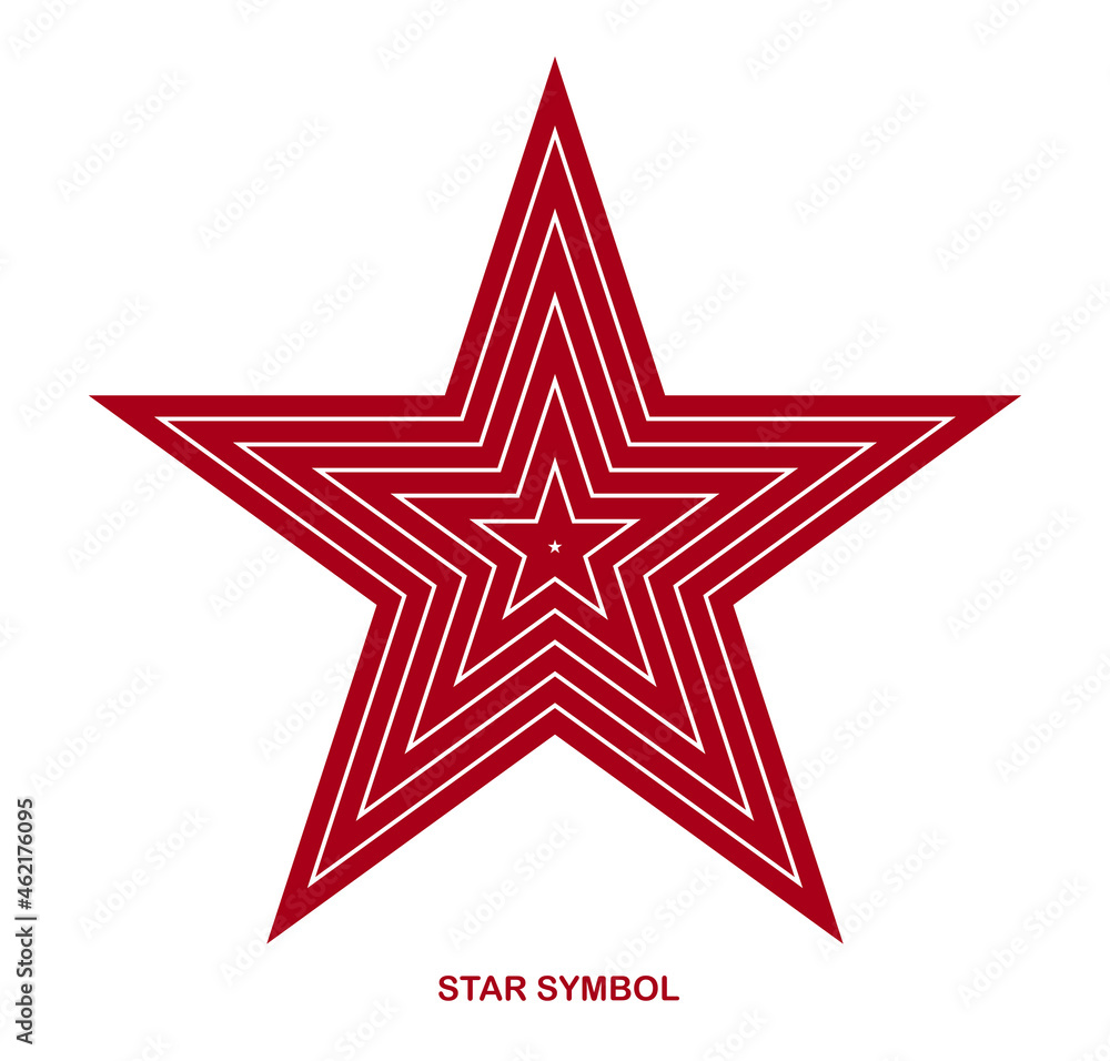 Star linear symbol vector logo or emblem design isolated on white background, pentagonal five angle star sign. Star linear symbol vector logo or emblem design isolated on white background, pentagonal five angle star sign.