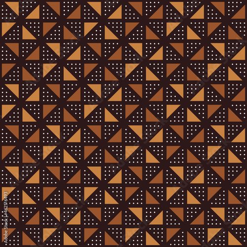 African Print Fabric. Vector Seamless Tribal Pattern. Traditional Ethnic Hand Drawn Ornament for your Design Cloth, Carpet, Rug, Wrap