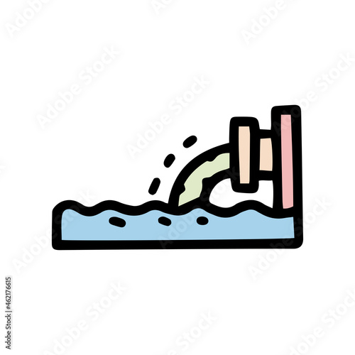 waste effluent color vector doodle simple icon