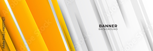 Modern gradient orange and yellow abstract banner background design template