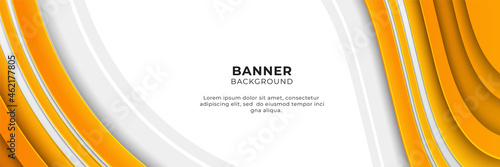 Modern gradient orange and yellow abstract banner background design template