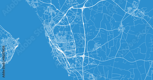 Urban vector city map of Helsinborg, Sweden, Europe